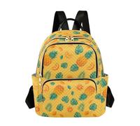 Waassud Pineapples Oranges Backpack for Women Lightweight Casual Quilted Daypack Fashion Travel Backpack Purse for Work Gym College M