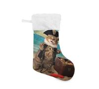 Waassud Pirate Cat Christmas Stockings Xmas Hanging Decoration