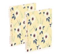 Waassud Poppy-like Blooms Spiral Notebooks for Work College Detachable Ruled Notebooks Journal Note Book 60 Pages A5 Office Supplies 1 Pack