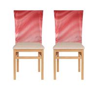 Waassud Red Gradient Lines Chair Covers Dining Room Chair Cover Stretch Chair Slipcovers for Party Gathering Holiday Decoration Set of 2