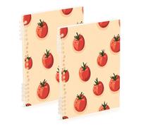 Waassud Red Tomatoes Spiral Notebooks for Work College Detachable Ruled Notebooks Journal Note Book 60 Pages A5 Office Supplies 1 Pack