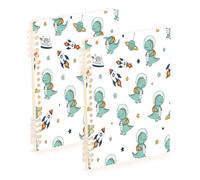 Waassud Rockets Dinosaurs Spiral Notebooks Refillable A5 Ruled 1 Pack