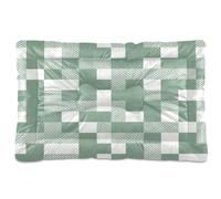 Waassud Sage Green Gingham Plaid Thick Dog Bed Mat Non-Slip Chew-Resistant Pet Bed for Dogs Cats Soft Washable Kennel Crate Pad for Floor Sofa Car 36" x 24"