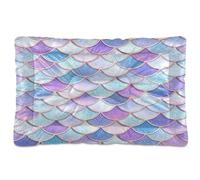 Waassud Scales Thick Dog Bed Mat Non-Slip Chew-Resistant Pet Bed for Dogs Cats Soft Washable Kennel Crate Pad for Floor Sofa Car 36" x 24"