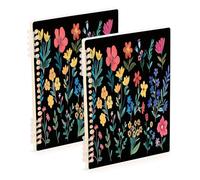 Waassud Simple Flower Spiral Notebooks Refillable A5 Ruled Notebook 1Pcs