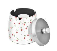 Waassud Simple Red Cherry Ashtray with Lid Smokeless Cigarettes Tray