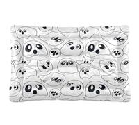Waassud Spooky Cuties Pattern Thick Dog Bed Mat Non-Slip Chew-Resistant Pet Bed for Dogs Cats Soft Washable Kennel Crate Pad for Floor Sofa Car 36" x 24"
