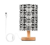 Waassud Strange Style Table Lamp with Matte Fabric Shade, Dimmable Desk Light for Girls Bedroom, Dorm Room Essentials, Nightstand Decor