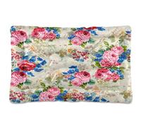 Waassud Thick Dog Bed Mat Boho Flower Field Non-Slip Pet Bed for Dogs Cats Soft Washable Kennel Crate Pad for Floor Sofa Car 36" x 24"