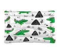 Waassud Thick Dog Bed Mat Cartoon Crocodile Non-Slip Pet Bed for Dogs Cats Soft Washable Kennel Crate Pad for Floor Sofa Car 36" x 24"