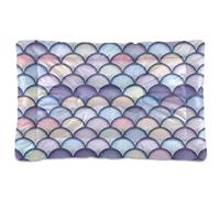 Waassud Thick Dog Bed Mat Gradient Scales Non-Slip Pet Bed for Dogs Cats Soft Washable Kennel Crate Pad for Floor Sofa Car 36" x 24"