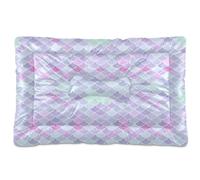 Waassud Thick Dog Bed Mat Scales Pastel Colors Non-Slip Pet Bed for Dogs Cats Soft Washable Kennel Crate Pad for Floor Sofa Car 18" x 24"