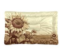 Waassud Thick Dog Bed Mat Sunflower Field Non-Slip Chew-Resistant Pet Bed for Dogs Cats Soft Washable Kennel Crate Pad for Floor Sofa Car 18" x 24"