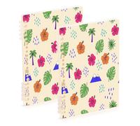 Waassud Tropical Doodle Leaves Spiral Notebooks for Work College Detachable Ruled Notebooks Journal Note Book 60 Pages A5 Office Supplies 2 Pack
