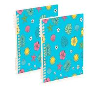 Waassud Tropical Floral Design Spiral Notebooks for Work College Detachable Ruled Notebooks Journal Note Book 60 Pages A5 Office Supplies 1 Pack