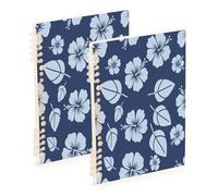 Waassud Tropical Floral Leaves Spiral Notebooks for Work College Detachable Ruled Notebooks Journal Note Book 60 Pages A5 Office Supplies 2 Pack