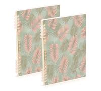 Waassud Tropical Palm Fronds Spiral Notebooks for Work College Detachable Ruled Notebooks Journal Note Book 60 Pages A5 Office Supplies 1 Pack