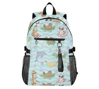 Waassud Vacation Animals Laptop Backpack for Women Men, 20L Casual Travel Backpack with 14 Inch Notebook Compartment, Lightweight Daypack for College Work Business Outdoor