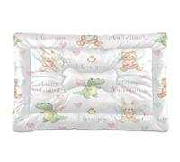 Waassud Valentine's Day Dinosaur Thick Dog Bed Mat Non-Slip Chew-Resistant Pet Bed for Dogs Cats Soft Washable Kennel Crate Pad for Floor Sofa Car 36" x 24"