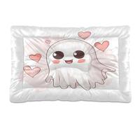 Waassud Valentines Day Forever Love Thick Dog Bed Mat Non-Slip Chew-Resistant Pet Bed for Dogs Cats Soft Washable Kennel Crate Pad for Floor Sofa Car 18" x 24"