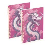 Waassud Watercolor Chinese Dragon Spiral Notebooks for Work College Detachable Ruled Notebooks Journal Note Book 60 Pages A5 Office Supplies 2 Pack