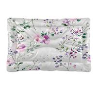Waassud Watercolor Wild Flowers Thick Dog Bed Mat Non-Slip Chew-Resistant Pet Bed for Dogs Cats Soft Washable Kennel Crate Pad for Floor Sofa Car 18" x 24"