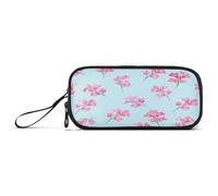 Waassud Wild Flowers Pencil Case Large Capacity Pen Holder 3 Compartment Stationery Pen Bag Nylon Zipper Pouch for Office Artist