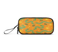 Waassud Winding Snakes Pencil Case Large Capacity Pen Holder 3 Compartment Stationery Pen Bag Nylon Zipper Pouch for Office Artist