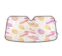 Waassud Windshield Sun Shade Peacock Feathers Car Window Reflective Shades Accordion Folding Sun Visor for Car Accessories 55"x27.6"