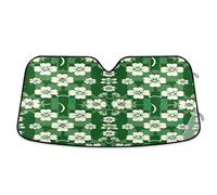 Waassud Windshield Sun Shade Shamrock Checkered Pattern Car Window Reflective Shades Accordion Folding Sun Visor for Car Accessories 55"x27.6"