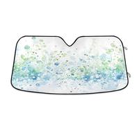 Waassud Windshield Sun Shade Watercolor Raindrop Car Window Reflective Shades Accordion Folding Sun Visor for Car Accessories 57"x31.5"