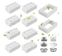 waatoos 8 Pack Cat Fountain Filter Replacement, Triple Cupcake Cat Fountain Filters, 8 Pet Fountain Carbon Filters and 2 Foam Filters for Ceramic Cat Water Fountain