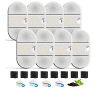 waatoos 8 Pack Replacement Filters with 8 Pre-Filter Sponges for PLWF002 Capsule Cat Water Fountain 71oz/2.1L