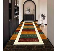 Waazgle Rug Runner Hallway Vintage, Colourful Carpet Runner Non-Slip Long Kitchen Runner Washable 80 x 340 cm Kitchen Runner Hallway Runner Door Mat Living Room Rug Durable for Dining Room Corridor