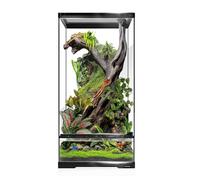 waazoorep 15 Gallon Tall Reptile Glass Tank 12"x12"x24" with Drainage System - Pre-Assembled Vertical Reptile Cage for Arboreal Geckos,Chameleon,Lizard,Tree Frog and Snake with Terrarium Decoration