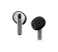 WabaoWTTO for AirPods 4 Ear Tips Covers Sport Anti Slip Anti Scratche Skin Soft Silicone Eartip AirPods 4 Gen Earbuds Accessories Compatible with Apple AirPods 4th Generation(Black,1 Pair)