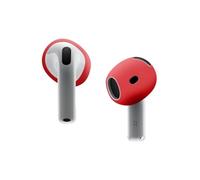 WabaoWTTO for AirPods 4 Ear Tips Covers Sport Anti Slip Anti Scratche Skin Soft Silicone Eartip AirPods 4 Gen Earbuds Accessories Compatible with Apple AirPods 4th Generation(Red,1 Pair)