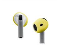 WabaoWTTO for AirPods 4 Ear Tips Covers Sport Anti Slip Anti Scratche Skin Soft Silicone Eartip AirPods 4 Gen Earbuds Accessories Compatible with Apple AirPods 4th Generation(Yellow,1 Pair)