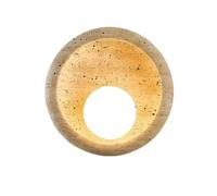 Wabi-Sabi Art Yellow Cave Stone Lighting Fixture Nordic Modern Marble Wall Sconce Circle Yellow Travertine Wall Lamp Japanese Style Natural Stone Bedside Bedroom Foyer