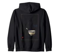 Wabi-Sabi Kintsugi Japanese Calligraphy Zen Art Zip Hoodie