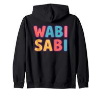 Wabi Sabi Slang Funny, Kids Meme Aesthetic Abstract Design Zip Hoodie