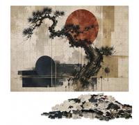 Wabi-Sabi Winter Tree No. 12 - Japanese Ink A Jigsaw Puzzle, 1000 Pieces