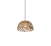 Wabi Wabi Antique Dining Room Rattan Pendant Light Southeast Asia Retro Creative Half Round Hotel B&B HangingLamp E27 Base Study Room Balcony Cloakroom Chaners For Bedroom Hallway Lighti (L)