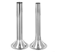 Wablissia Stainless Steel Sausage Stuffer Tubes for Size Meat Grinder, Rustproof Sausage Filling Funnel Kit with .9cm & .2cm Nozzles, Dishwasher Safe