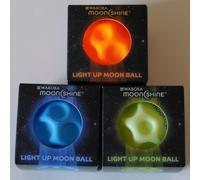 Waboba ORANGE BLUE & GREEN 3x Moon Shine Ball lights up bounces moonshine #A