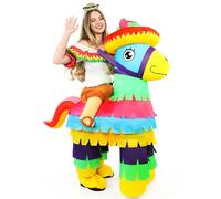 Wabolay Cinco De Mayo Inflatable Costume Women Men Mexican Blow Up Ride on Donkey Piñata Costumes Funny Cosplay Animal Blowup Outfit Suit Adults for 5 De Mayo Fiesta Taco Party Luau Events Halloween