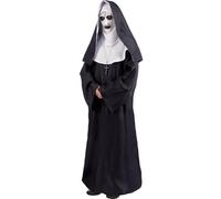 Wabolay Nun Costume for Women Scary Men Halloween Costumes Plus Size Adult Evil the Nun Outfit Cosplay Party Habit Suit Set S