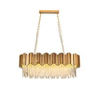 WABON Modern Crystal Chandeliers,Gold Luxury Pendant Ceiling Light Contemporary Crystal Chandeliers Fixture for Dining Living Room Kitchen Island Bedroom Foyer Hallway, Antique Gold