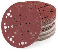 WAbrasive 6inch 150mm Sanding disc Hook and Loop 100 Grit Sandpaper Set of 50 | 48 Holes for Dust-Free Wood Sanding | Suitable for Festool Random Orbital Sander