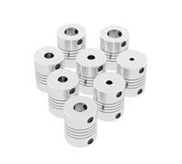 WABTU Shaft Coupling 2 Pcs D15L20 2mm 3mm 4mm 5mm 6mm 6.35mm 8mm Aluminum Z Axis Flexible Coupling For Stepper Motor Coupler Shaft Couplings 3D Printer Couplings (Inner Diameter : 3mm to 6mm)